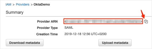 make a copy of your Provers ARN value